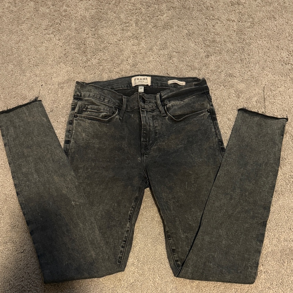 Frame Denim Women’s Charcoal Skinny Jeans